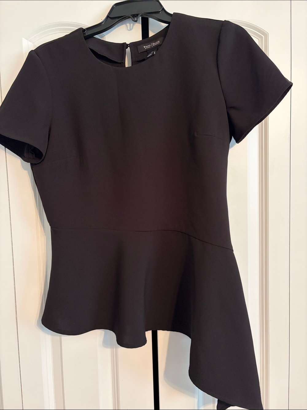 White House Black Market Asymmetric Peplum Blouse